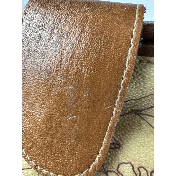 The Columbus Collection By Bagoda Vtg Map Print Travel Luggage Satchel Gladstone - Picture 5 of 16